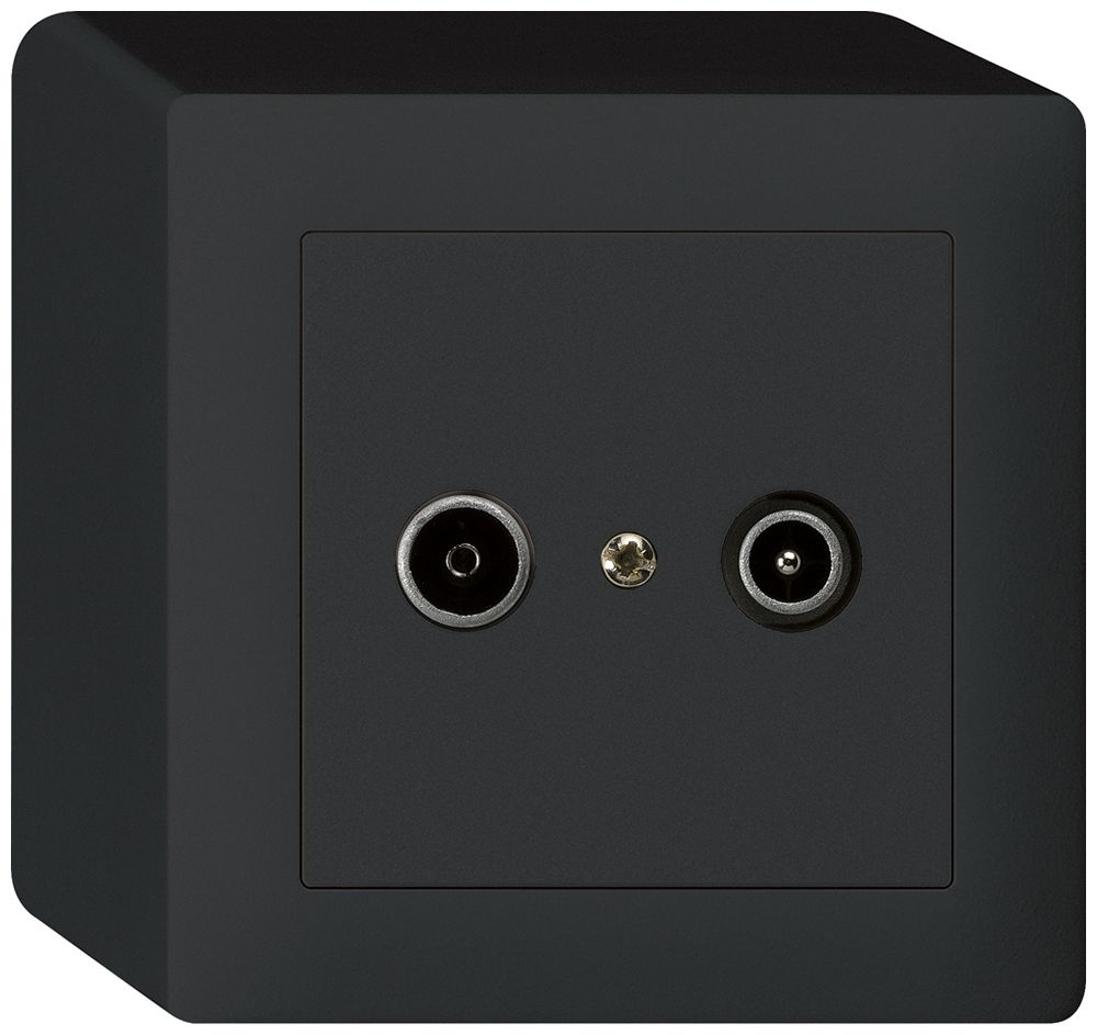 Prise de passage AP kallysto R/TV 19dB noir