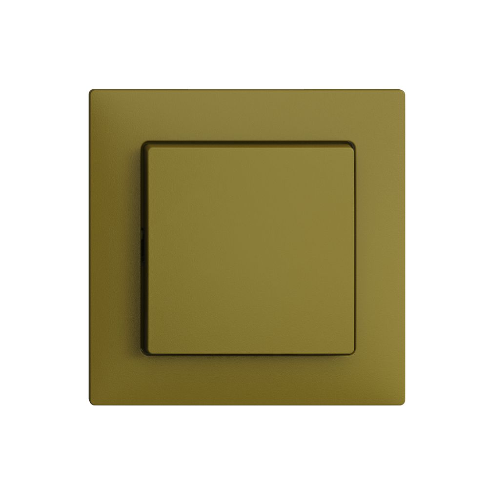 Frontset EDIZIOdue olive 60×60mm für Druckschalter