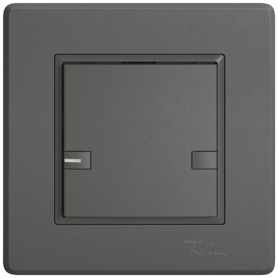 Poussoir universel ENC EDIZIO.liv UNI SNAPFIX® 5…48V a.LED bleu 1× comm.2T grf