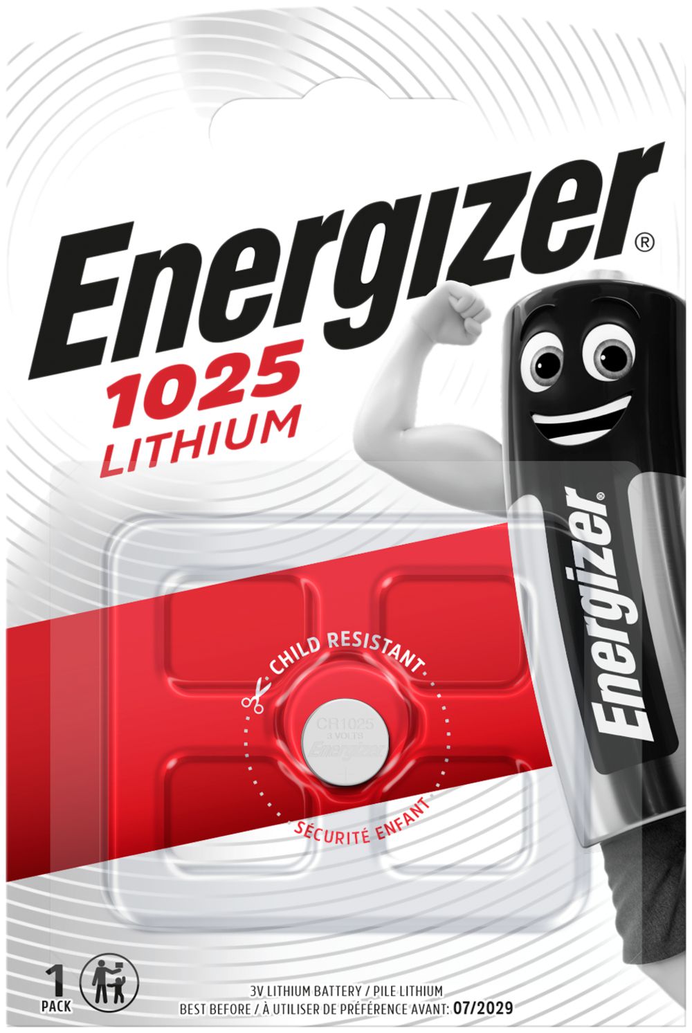 Knopfzelle Lithium Energizer CR1025 3V Blister à 1Stück