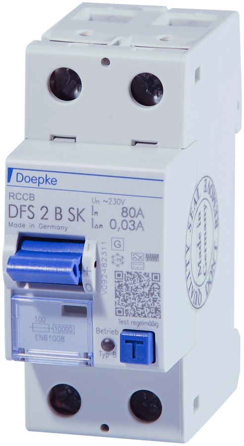 Interrupteur différentiel Doepke DFS2 62A 30mA 2L type B SK (RCCB)