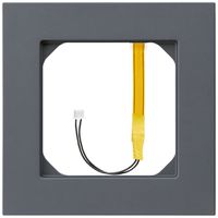 Abdeckrahmen kallysto.pro 1×1 anthrazit für Beleuchtung blau