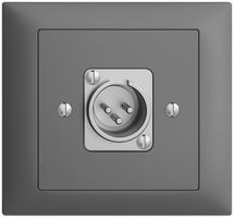 Prise INC XLR avec fiche EDIZIOdue gris foncé