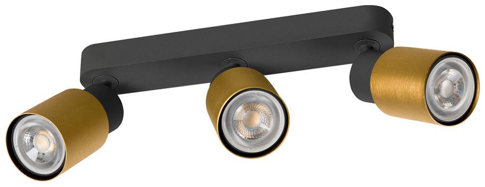 Spot SLV PURI 2.0 Tube CW GU10 3×6W REG 258×42×138mm nero/oro