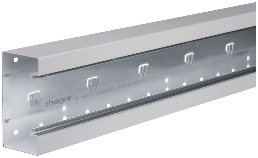 Brüstungskanal tehalit BRS 130×65×2000mm Stahl hellgrau