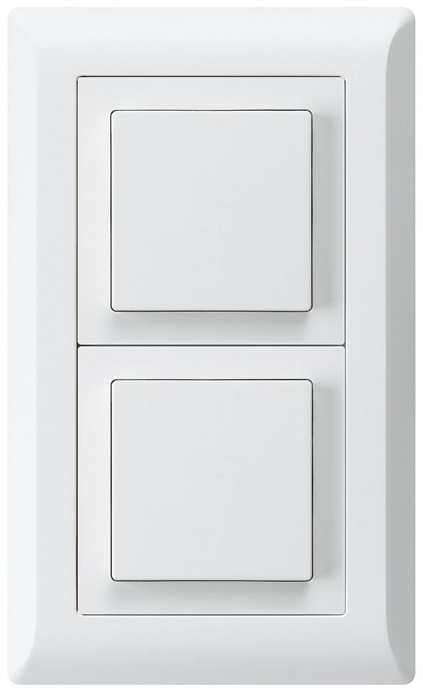 Combinazione INC kallysto.line grd.I-I verticale 2×pulsante bianco