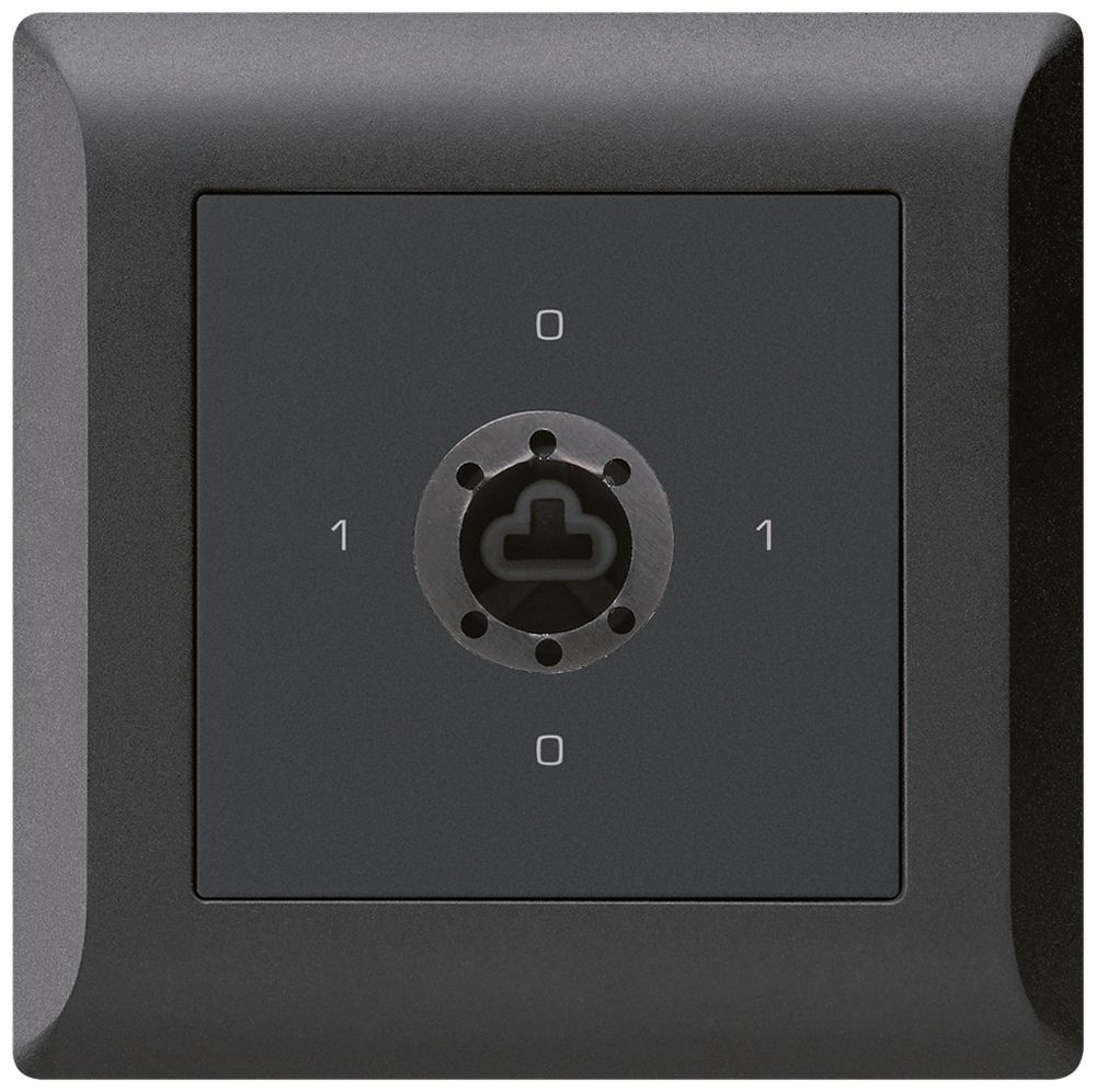 UP-Drehschalter kallysto.line 0/1L schwarz für Sicherheitsschloss ohne Zylinder