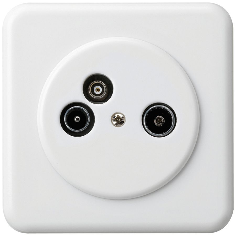 Prise d'antenne ENC TV-R-données basico C 19dB blanc