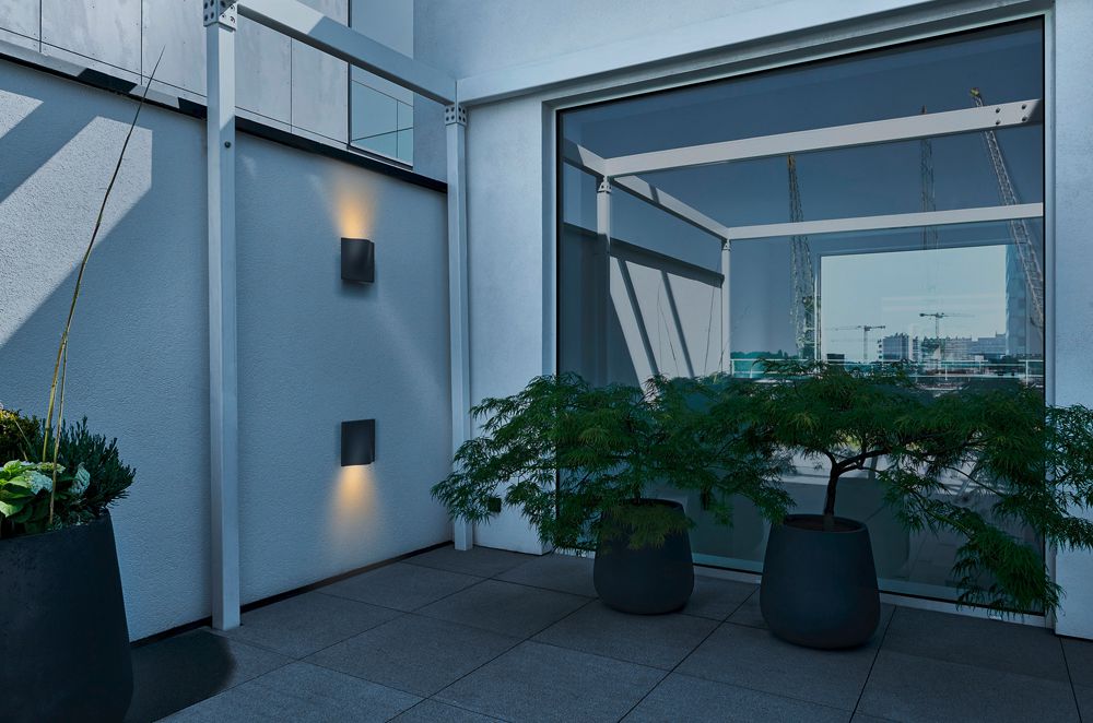 Applique LED SLV VILUA II WL 16W 810lm 3000K IP54 200×200×90mm anthracite