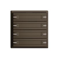 UP-Taster KNX 8-fach EDIZIOdue coffee RGB mit LED mit Papiereinlage