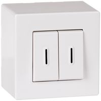 AP-Leuchtwippschalter ATO 3+3/1L Orientierung weiss