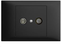 UP-TV-R-Dose EDIZIOdue 11dB schwarz Breitbanddose 5…2000MHz, BKE