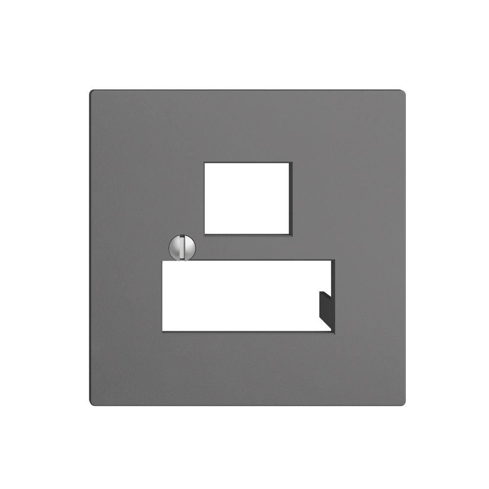 Frontplatte 3×RJ45 EDIZIOdue dunkelgrau, R&M swissline