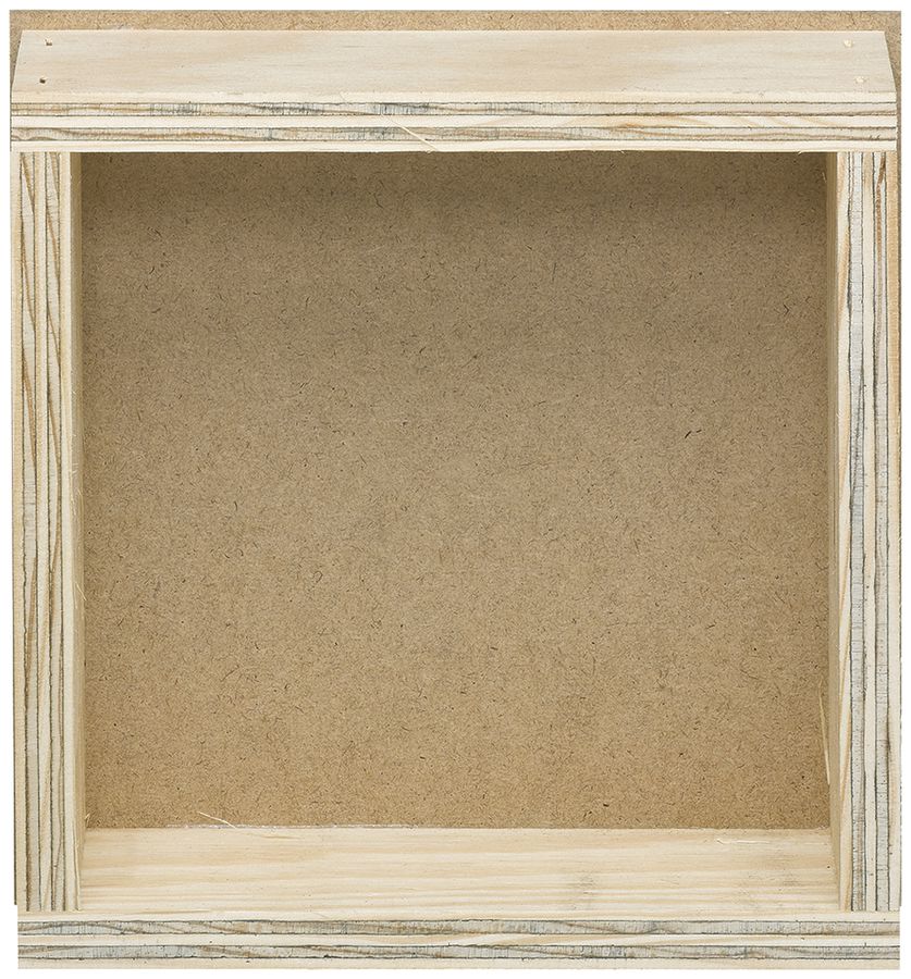 Boîte d'encastrement robusto 2×2 bois brut