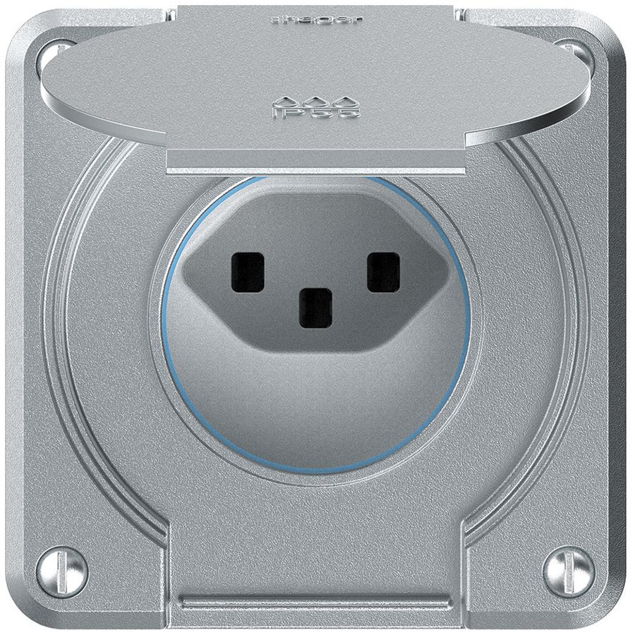 Presa robusto 1×tipo 23 IP55 alluminio