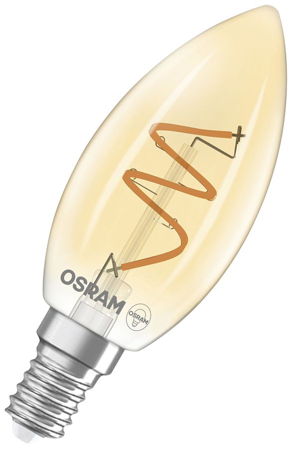 Lampada LED Osram Vintage 1906 E14 3.5W 300lm 2200K REG Ø35×98mm B10.5 oro