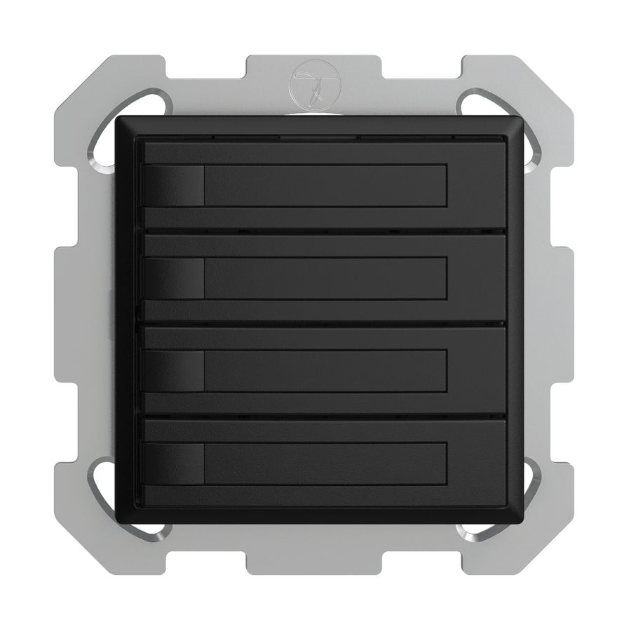 Poussoir KNX RGB ENC EDUE, 250mW, s.LED, a.papier, 4×poussoir, 1×touche, no