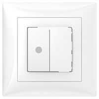 Abdeckset SIDUS zu Ventilatorschalter weiss glänzend