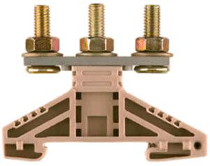 Borne à boulon Weidmüller WF 35mm² 1000V 125A 3 connex.M6 TS35 beige