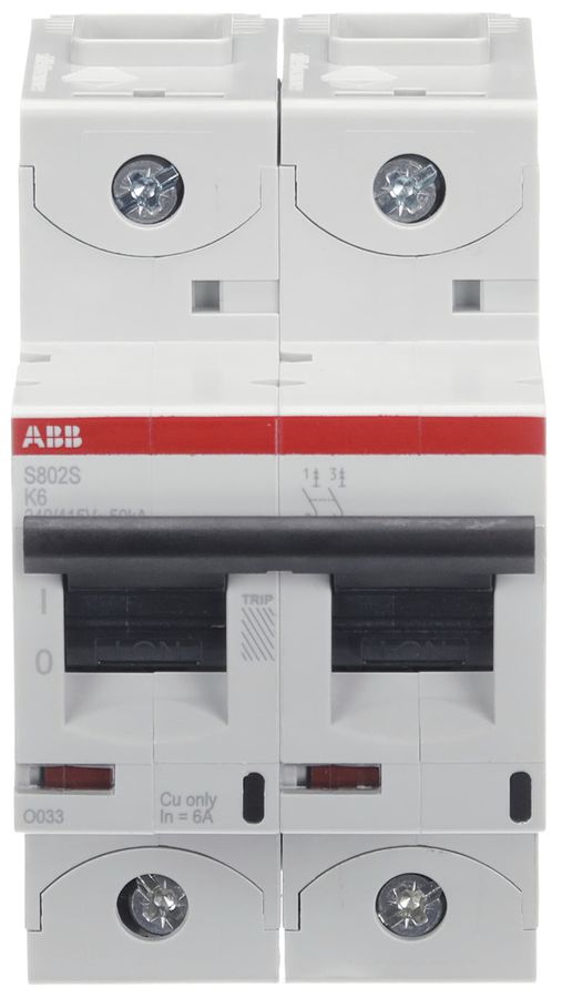 Leitungsschutzschalter ABB S802S-K6 2P 400V K-6A 50kA 3TE