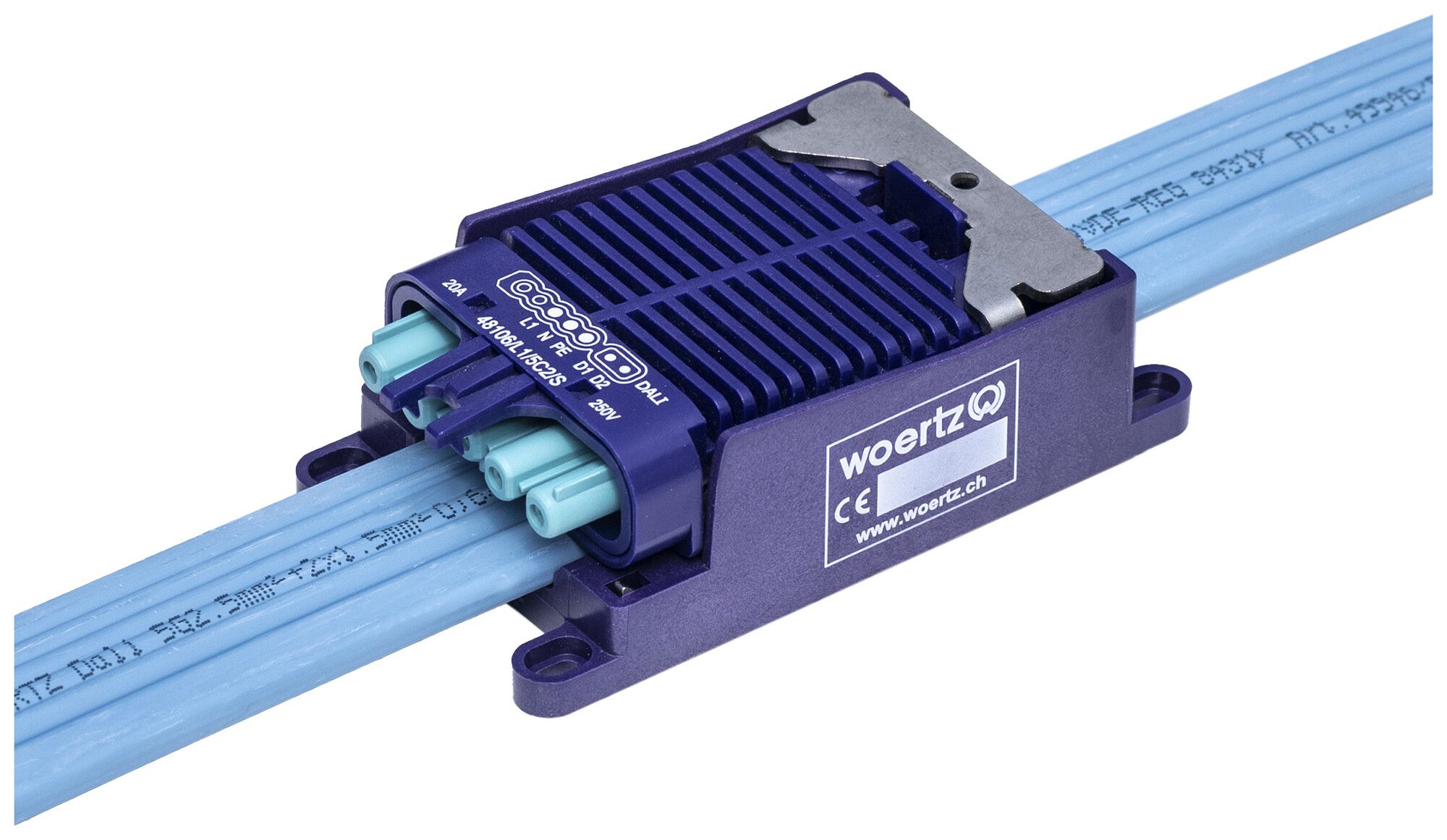 Scatola di raccordo rapida Woertz per cavo piatto DALI 5×2.5+2×1.5mm² 5P C2 L1