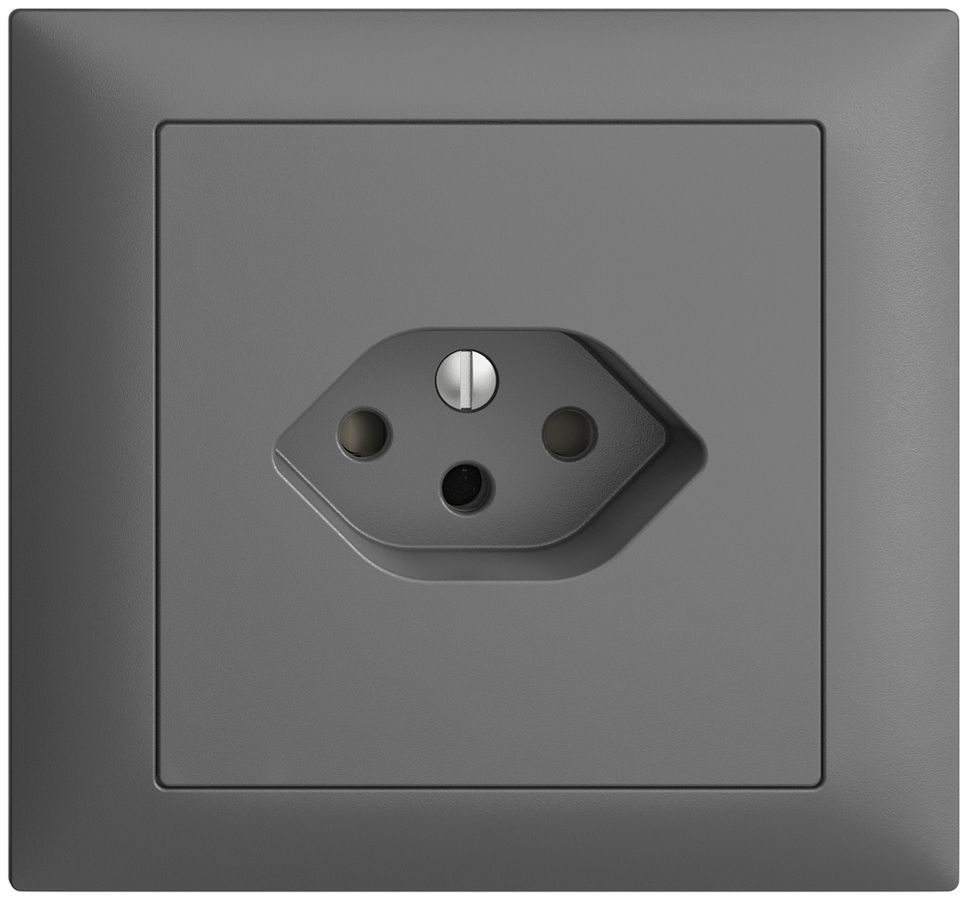 EB-Steckdose EDIZIOdue T13 FKE dunkelgrau