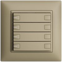 Poussoir ENC KNX 4× EDIZIOdue sand RGB avec LED