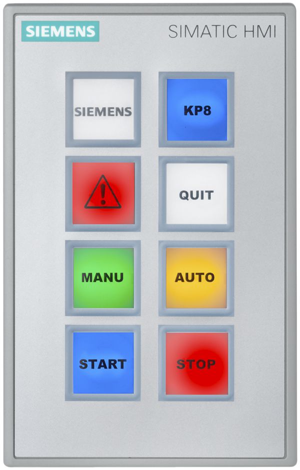 Bedienpanel Siemens SIMATIC HMI KP8 PN, 8× Kurzhubtaste mit LED