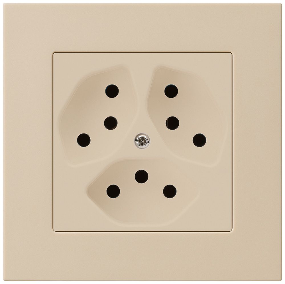 UP-Steckdose kallysto.pro 3×T13 beige mit Kinderschutz
