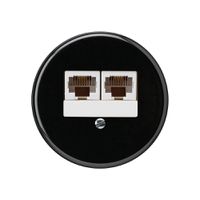Einsatz zu UP-Dose basico 2×RJ45u parallel schwarz