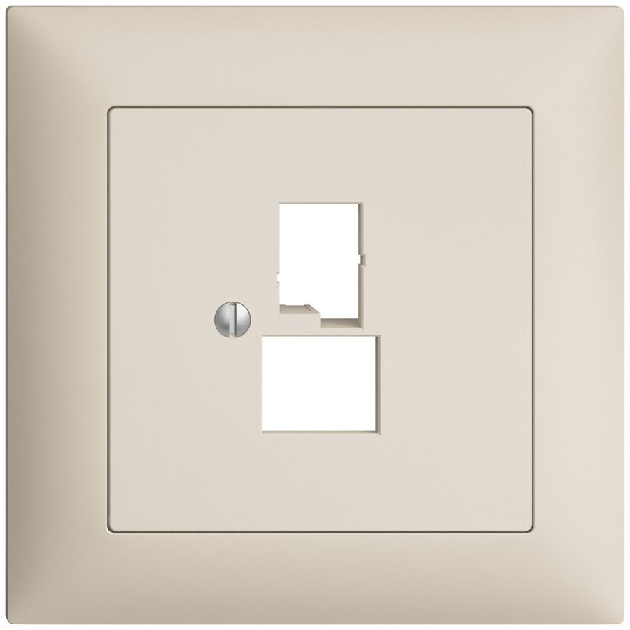UP-Frontset EDIZIOdue crema für DSL-Breitband Dose