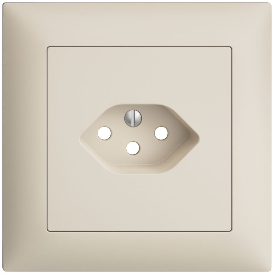 UP-Frontset EDIZIOdue crema 88×88mm 1×T13 mit Shutter