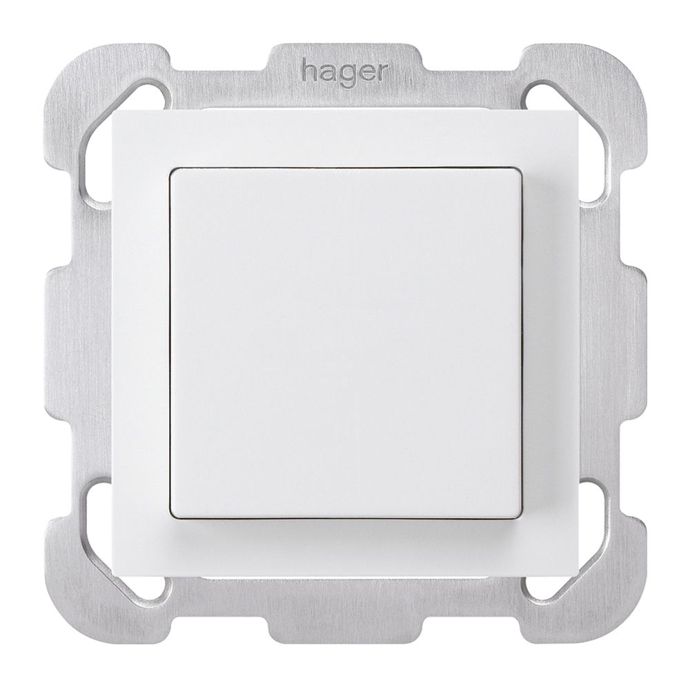 UP-Taster kallysto AR weiss mit Befestigungsplatte