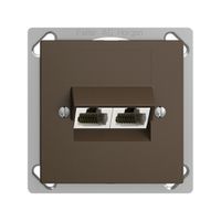 EB-Dose 2×RJ45/u 4P getr. EDIZIOdue coffee ITplus