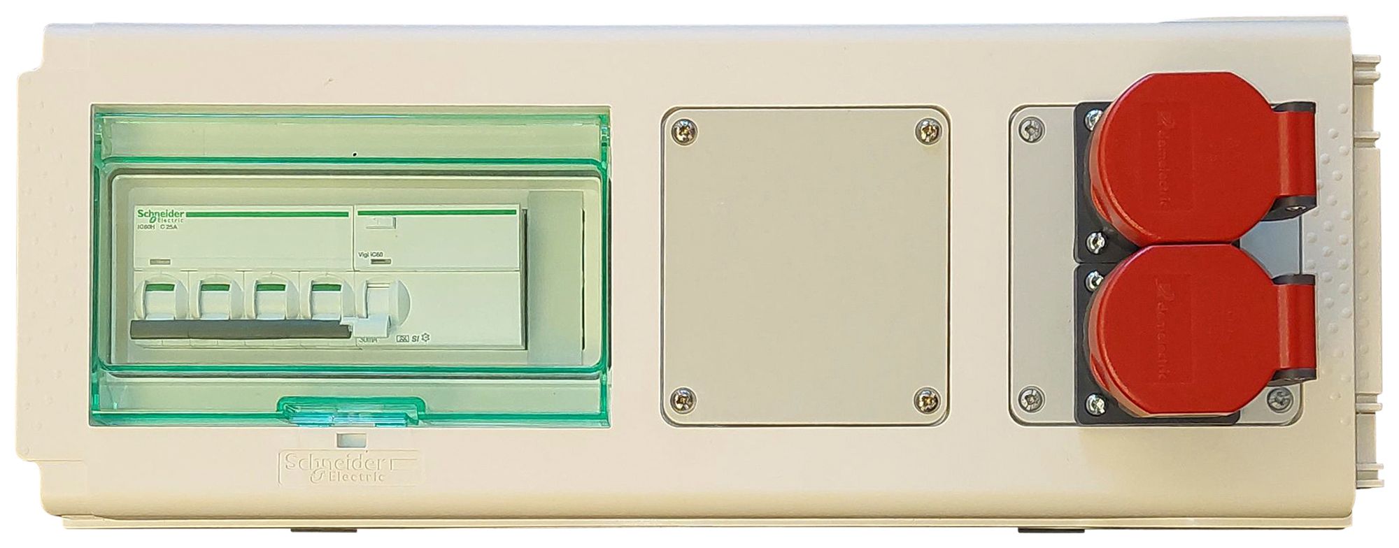 Abgangskasten Canalis KNB 32A mit FI/LS C16A 30mA 10kA 2×T25 3L+N+PE