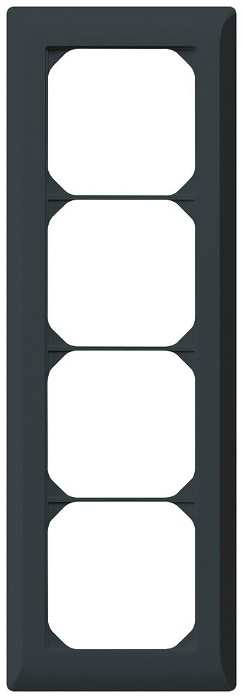 UP-Abdeckrahmen kallysto.line 4×1 schwarz 92×272mm