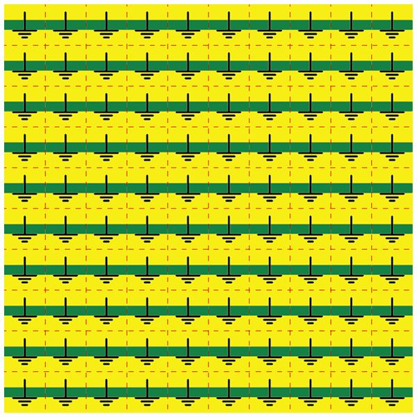 Warnaufkleber Erdung 6×6mm selbstklebend gelb/grün 100 Stück