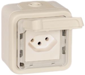 AP-Steckdose PLEXO T13 weiss 10A 250V