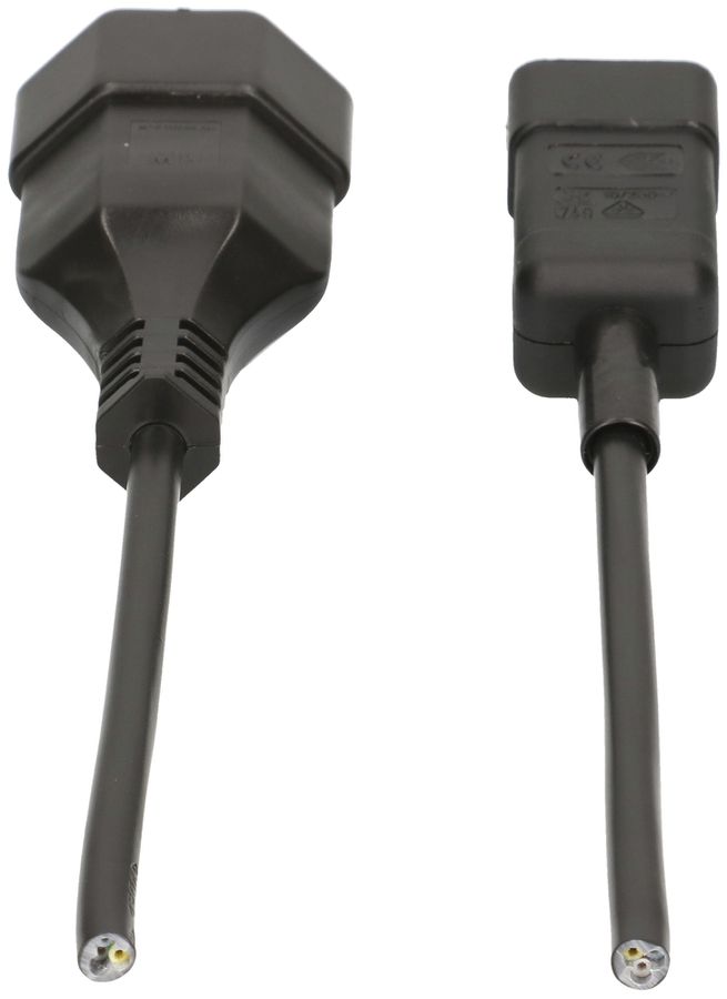 Apparatekabel MAX HAURI C14/T13 Td 3×1mm² 2m schwarz