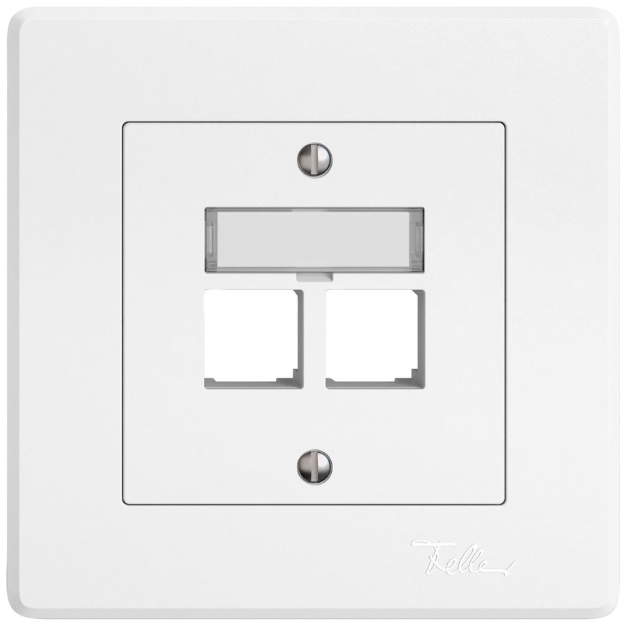 UP-Montageset EDIZIO.liv EASYNET S-One SNAPFIX® gerade 2×RJ45 ws