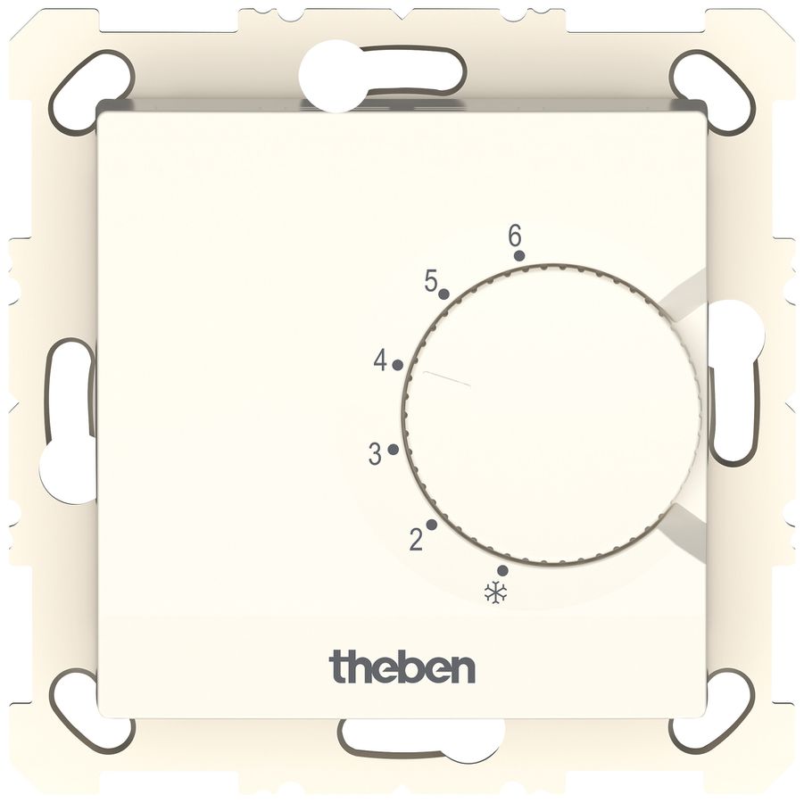 Thermostat d'ambiance ENC Theben RAMSES 741 S 230V AC 5…30°C 10A 71×71mm blanc