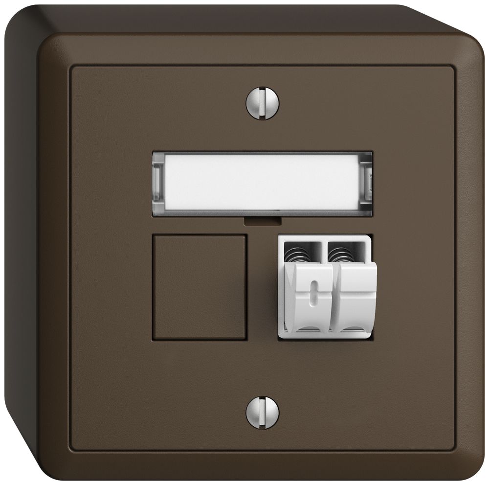 Presa audio AP Push Type EDIZIOdue FX, 1×, kit di dicitura, coffee