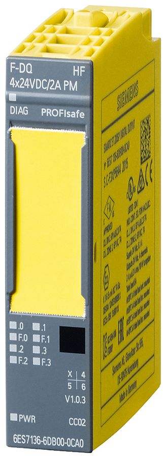 Module électronique API Siemens SIMATIC ET200SP F-DQ 4×24VDC/2A PM HF A0