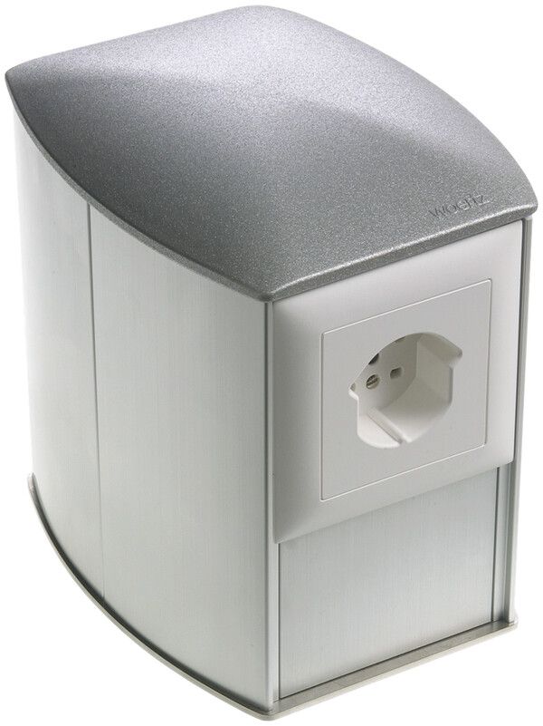 Zoccolo di raccordo Ellipse h=150 anod. con 2 scatole NIS IP20