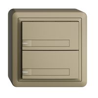 AP-KNX-Taster RGB EDUE, 250mW, m.RGB-LED, m.Papier., 2×Taste, 1×Tastenb., sa