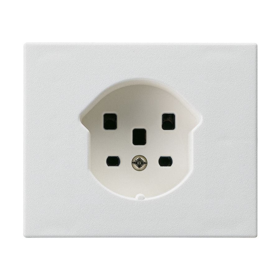 FLF-Steckdose HA Typ 25 mit Steckklemmen mit Rastfeder weiss