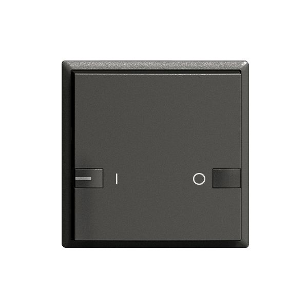 Frontset ON-OFF 1K/1T mit LED ZEP 60×60mm schwarz