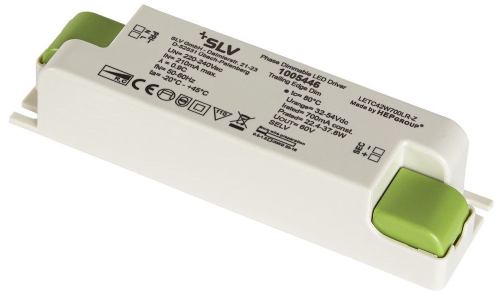LED-Konverter SLV LETC42W700LR-Z, 42W 700mA 32…54VDC, dimmbar R/C
