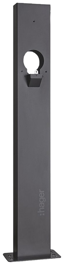 Montagesäule Hager witty rechteckig doppelseitig 1280×280×140mm Stahl schwarz