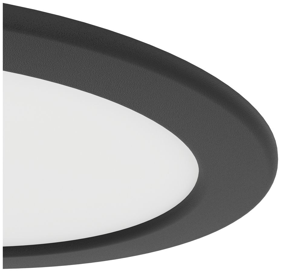 LED-Downlight Eglo FUEVA 12W 0…1150lm 2700…6500K IP44 DIM Ø168×40mm schwarz